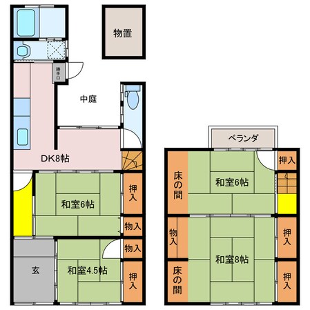 四日市駅 徒歩15分 1階の物件間取画像